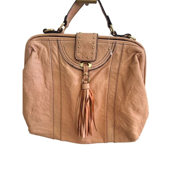 STEVEN Steve Madden Peach Beige Satchel Handbag - Picture 3 of 11